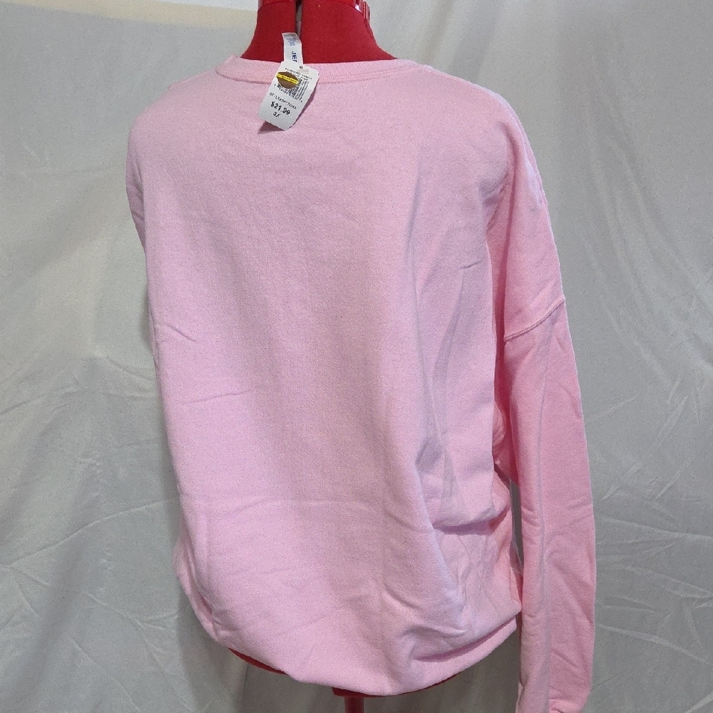 Jerzees Pink Floral Bird Embellished Sweatshirt. 3XL - Picture 4 of 6